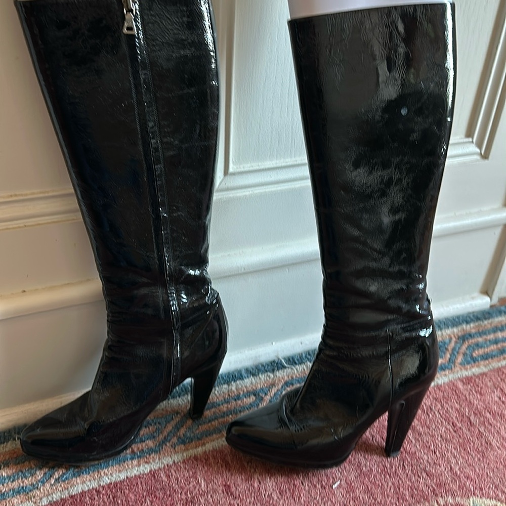Prada Patent Leather Boots Vintage
